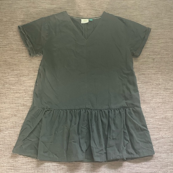 Anthropologie Maeve Tiana Flounced Olive Green Cottagecore Dress Plus Size 1X - Picture 4 of 14